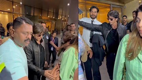 ആരാധകനെ തള്ളി മാറ്റി ഷാരൂഖ് ഖാൻ; വൈറലായി വിഡിയോ