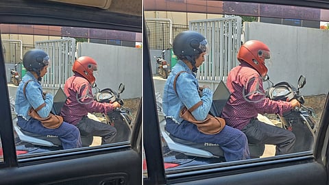 ബ്ലോക്കോട് ബ്ലോക്ക്...!!!; ലാപ്ടോപ്പിൽ ജോലി ചെയ്യുന്ന യുവതിയുടെ ചിത്രം ശ്രദ്ധനേടുന്നു