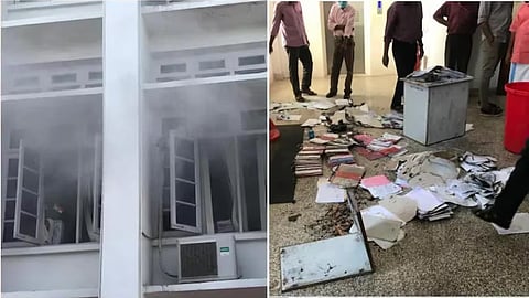 സെക്രട്ടറിയേറ്റിൽ തീപിടുത്തം