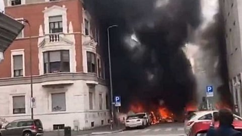 മിലാനിൽ നിർത്തിയിട്ടിരുന്ന വാൻ പൊട്ടിത്തെറിച്ചു; ഒരാൾക്ക് ഗുരുതര പരിക്ക്