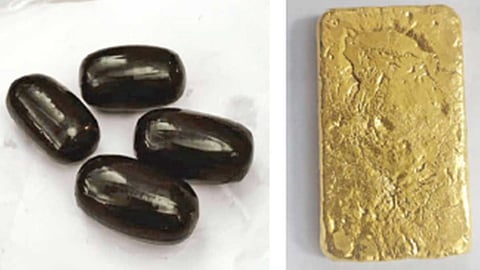 ക്യാപ്സൂൾ രൂപത്തിൽ കടത്തിയത് 1.07 കിലോ സ്വർണം; രണ്ടു കേസുകളിലായി 5 പേർ പിടിയിൽ