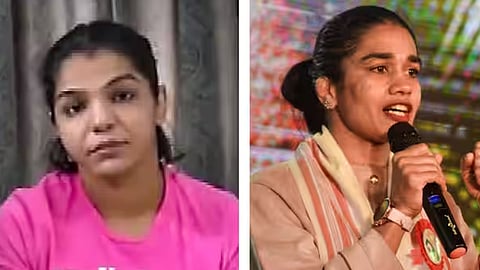 ഗുസ്തിതാരങ്ങളുടെ സമരം: വാക്പോരുമായി സാക്ഷി മാലിക്കും ബബിത ഫോഗട്ടും