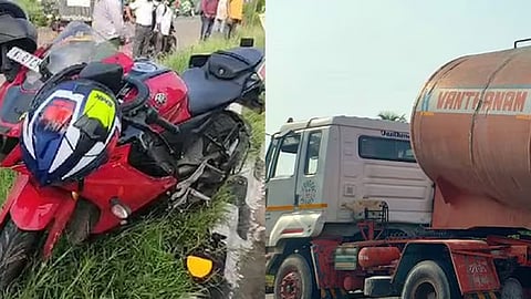 തെരുവുനായ കുറുകെ ചാടി; ബൈക്ക് ലോറിക്കടിയിൽപ്പെട്ട് യുവാവ് മരിച്ചു