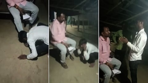 യുപിയിൽ ദളിത് യുവാവിന് ക്രൂര മർദനം; നിർബന്ധിച്ച് ചെരുപ്പ് നക്കിച്ചു (Video)