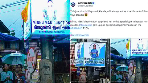 minnumani junction board, Delhi capital tweet