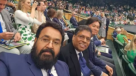 വിംബിൾഡൺ മാച്ച് ആസ്വദിച്ച് മോഹൻലാൽ