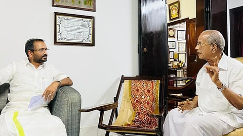 കെ. സുരേന്ദ്രൻ ഇ. ശ്രീധരനൊപ്പം.