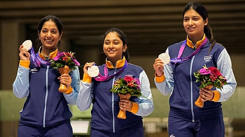 India opened Asian Games 2023 medals tally in shooting.