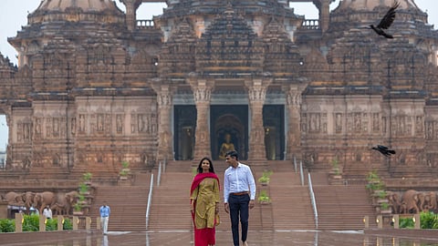ബ്രിട്ടിഷ് പ്രധാനമന്ത്രി ഋഷി സുനാക്കും ഭാര്യ അക്ഷത മൂർത്തിയും