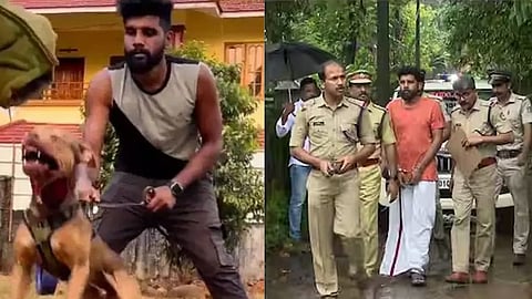 തെളിവെടുപ്പിനായി എത്തിച്ച പ്രതി