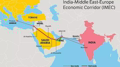 The proposed India - Middle East - Europe Economic Corridor
