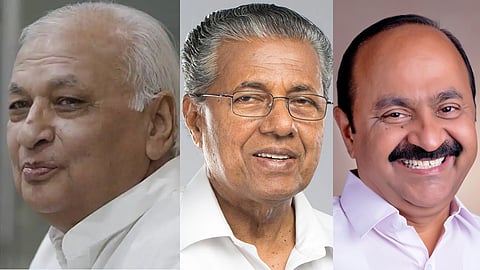 Kerala Governor Arif Mohammed Khan, Chief Minister Pinarayi Vijayan, Opposition Leader VD Satheesan