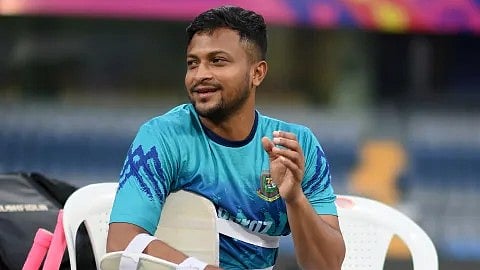Shakib Al Hasan during a break. He along with his South Africa counterpart Temba Bavuma are not sure to play.