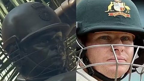 Sachin Tendulkar statue and Steven Smith