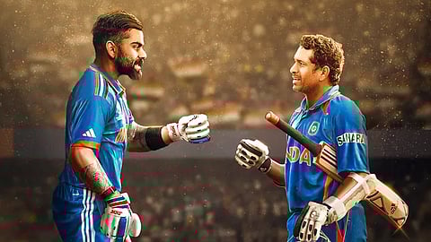 Virat Kohli and Sachin Tendulkar