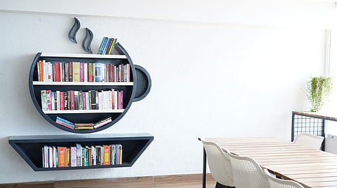 Roof top cafe garden library, Rajagiri