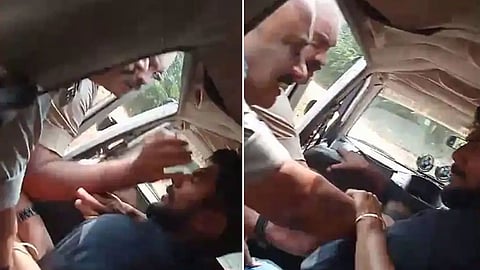 പ്രവർത്തകരെ പൊലീസ് അറസ്റ്റ് ചെയ്യുന്ന വീഡിയോ ദൃശങ്ങളിൽ നിന്നും