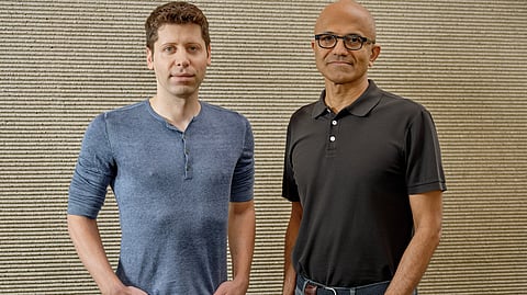 Sam Altman with Satya Nadella