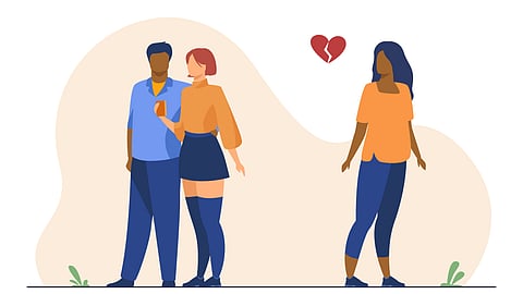 A cartoon illustration for adultery.