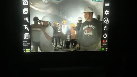 first visuals of workers trapped In Silkyara Tunnel