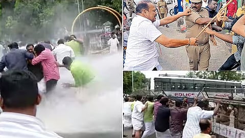 Clashes in Youth Congress march to CM's gunman Sandeep's house