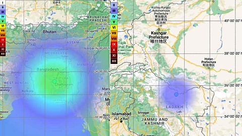 earthquake in bangladesh and ladakh today