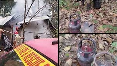 കൊല്ലത്ത് അനധികൃതമായി സൂക്ഷിച്ചിരുന്ന പാചകവാതക സിലണ്ടറുകൾ പൊട്ടിത്തെറിച്ചു