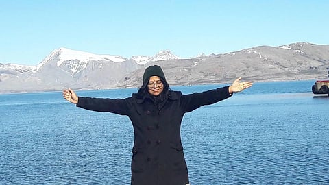 Dr Anu Gopinath during one of her Arctic expeditions.