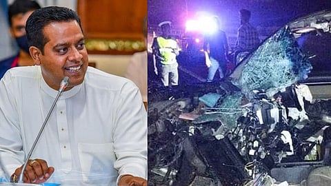 minister Sanath Nishantha died in car accident