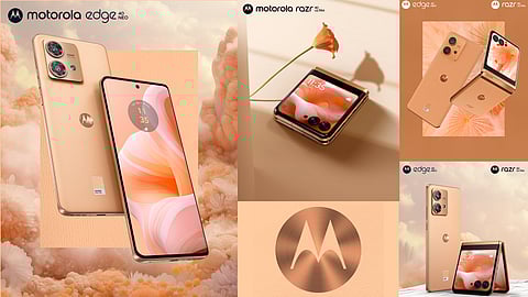 മോട്ടോറോള റേസർ 40 അൾട്രാ, എഡ്ജ് 40 നിയോ പീച്ച് ഫസ് നിറത്തിലും