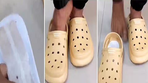 ചെരിപ്പിനുള്ളിൽ ഒളിപ്പിച്ച നിലയിൽ സ്വർണം; കസ്റ്റംസിനെ വെട്ടിച്ച് പുറത്തിറങ്ങി പൊലീസിന്റെ വലയിൽ കുടുങ്ങി