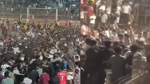 മലപ്പുറത്ത് സെവൻസ് ഫുട്ബോൾ മത്സരത്തിനിടെ കാണികൾ തമ്മിൽ കൂട്ടത്തല്ല്