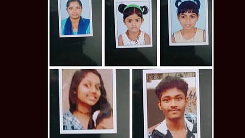 കാണാതായ സ്വപ്ന, പൂജശ്രീ, കാവ്യശ്രീ, ഭാരതി, തേജ്.