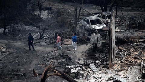 forest fire at chile