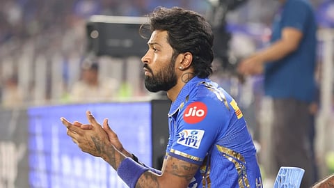 മുംബൈ ഇന്ത്യൻസ് ക്യാപ്റ്റൻ ഹാർദിക് പാണ്ഡ്യ മത്സരത്തിനിടെ.