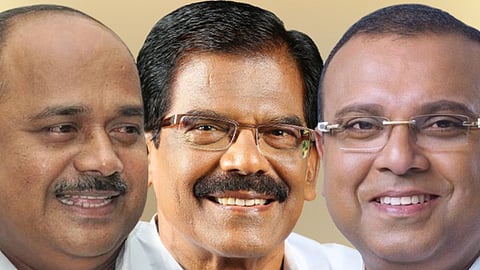 ഫ്രാൻസിസ് ജോർജ് (യുഡിഎഫ്), തോമസ് ചാഴികാടൻ (എൽഡിഎഫ്), തുഷാർ വെള്ളാപ്പള്ളി (എൻഡിഎ).