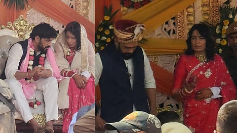 സന്ദീപും അനുരാധ ചൗധരിയും വിവാഹത്തിനു ശേഷം