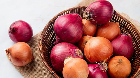 Basket of onions