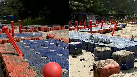 Muzhapilangad beach floating bridge has not collapsed says DTPC