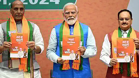 ഇന്ധനവില കുറയ്ക്കും,വനിതാ സംവരണ നിയമം നടപ്പാക്കും; ബിജെപിയുടെ പ്രകടനപത്രിക പുറത്ത്