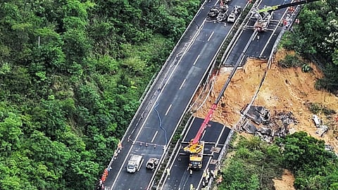 china highway collapse