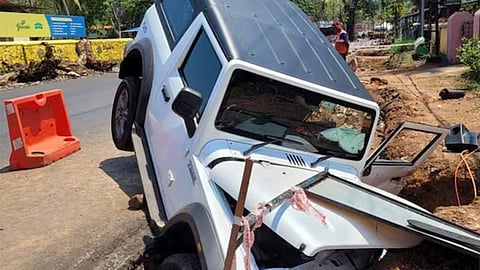 നടൻ മാത്യുവിന്റെ കുടുംബം സഞ്ചരിച്ച വാഹനം|actor Mathew Thomas family is injured by an accident