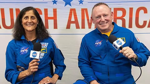സുനിത വില്യംസും സഹയാത്രികൻ ബുച്ച് വിൽമോറും.