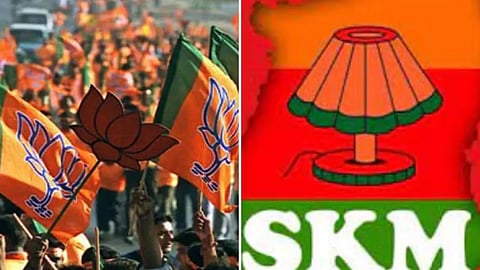 BJP in Arunachal for the third time SKM wins in Sikkim