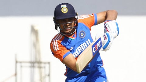 Indian captain Shubman Gill during the match