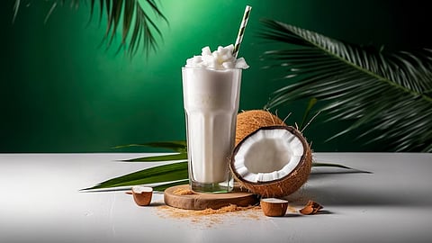 coconut smoothie milk tea recipe