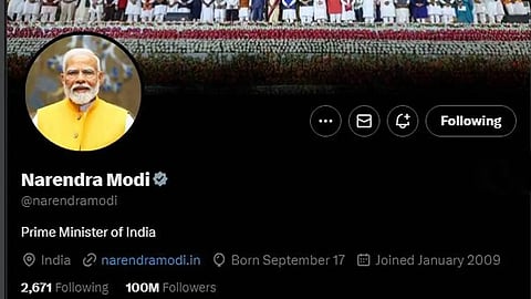 എക്സില് 100 മില്യണ്; ലോക നേതാവായി മോദി| 100 million x followers for narendra modi