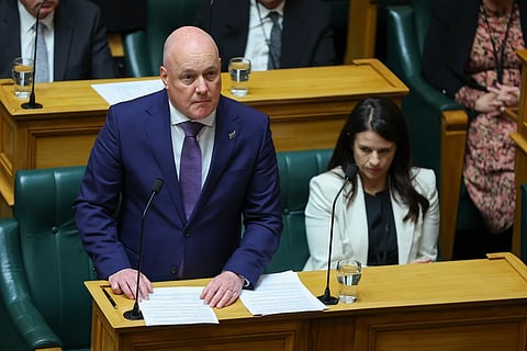 Prime Minister Christopher Luxon speaks during the release of The Royal Commission of Inquiry into Abuse in Care report on July 24, 2024 in Wellington, New Zealand.
Hagen Hopkins/Getty Images