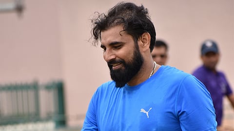 Mohammed Shami during practice