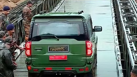Army opens the Bailey bridge in wayanad